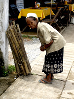 Laos . Vang Vieng . Old Lady 1
