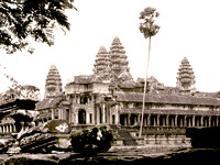 Cambodia . Angkor Wat . Duotone . 40x30 inch