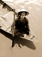 Vietnam Boatman 1 Sepia